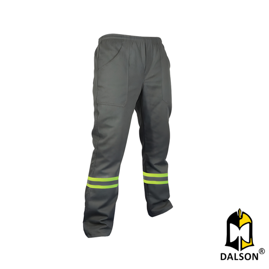 Calça de tecido com barra e com refletivo - Brascamp