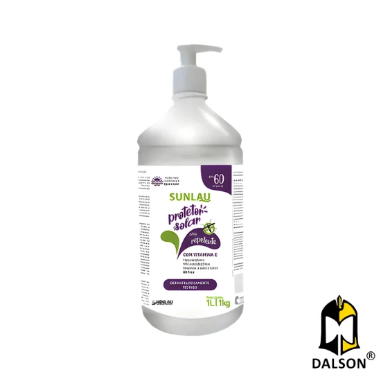 Protetor solar FPS 60 com repelente Sunlau 1L - Henlau