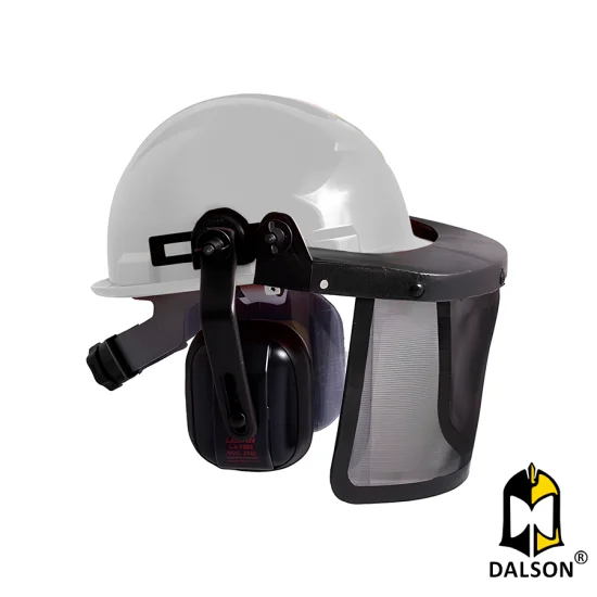 Capacete acoplado + protetor facial telado + protetor auricular CA 14712 / CA 7593 - Ledan