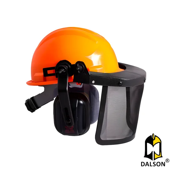 Capacete acoplado + protetor facial telado + protetor auricular CA 14712 / CA 7593 - Ledan