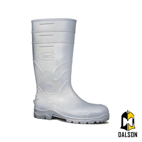 Bota de PVC cano longo (branca) bico e palmilha de a�o linha Acquafort CA 37750 - Bracol