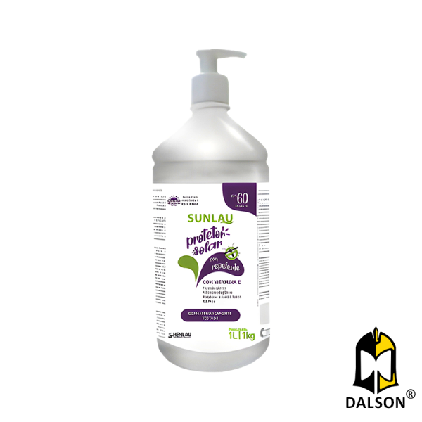 Protetor solar FPS 60 com repelente Sunlau 1L - Henlau