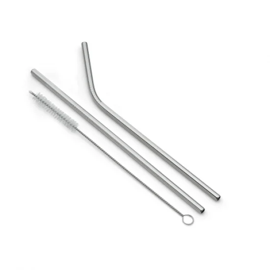 Canudo de Inox e Escova de Limpeza