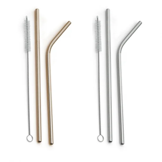 Canudo de Inox e Escova de Limpeza