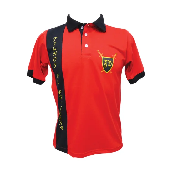 Polo algodo estampada com recorte