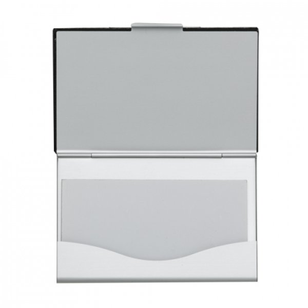 Porta cart�o alum�nio couro