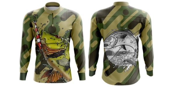 Camiseta para pescaria em dry sublima��o FPS 50+