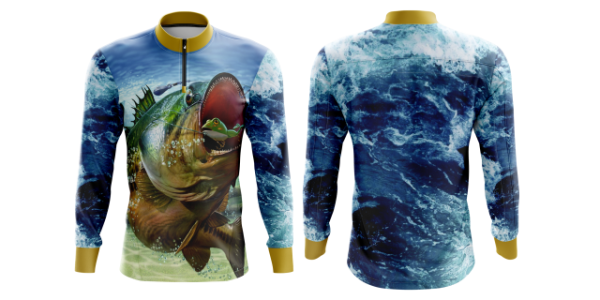 Camiseta para pescaria em dry sublima��o FPS 50+