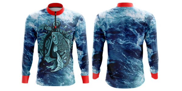 Camiseta para pescaria em dry sublima��o FPS 50+