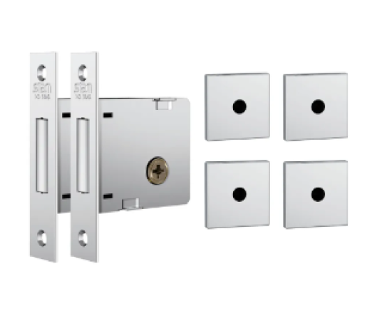 Stam Fechadura Auxiliar 1004 quadrada inox