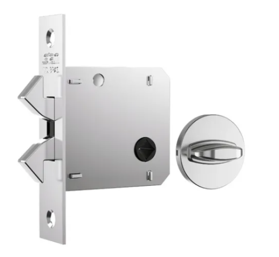 STAM 1006 S FECHADURA PORTA DE CORRER ROSETA REDONDA INOX (WC)