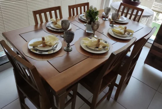 MESA DE JANTAR ESTILO MINEIRINHA - 1,60 X 0,90 E 2,50 X 0,90