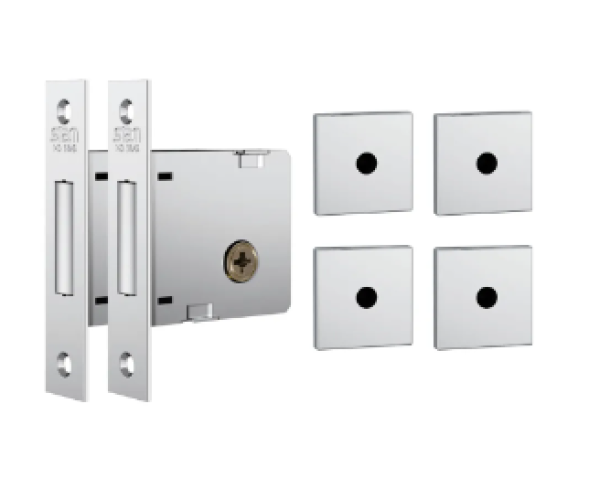 Stam Fechadura Auxiliar 1004 quadrada inox