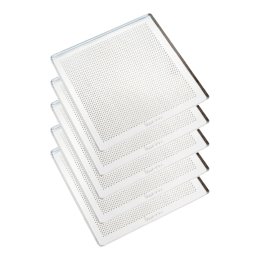 5 Assadeiras Alum�nio Perfurada Estampada 35X35X1 Imeca
