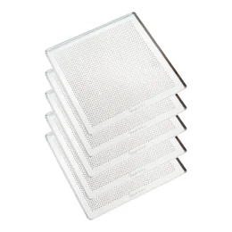 5 Assadeiras Alumnio Perfurada Estampada 35X35X1 Imeca