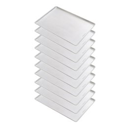 10 Assadeiras Alum�nio Lisa Estampada 60X40X2 Imeca