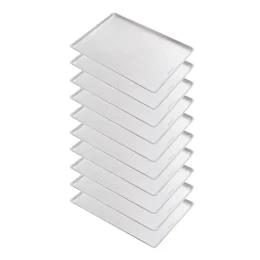 10 Assadeiras Alumnio Lisa Estampada 60X40X2 Imeca