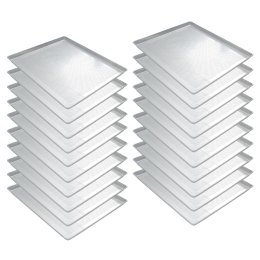 10 Assadeiras Alum�nio Perfurada 58x70x3,5cm 0,8mm Imeca