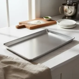 10 Assadeiras Alum�nio Lisa Estampada 60X40X3,5 Imeca