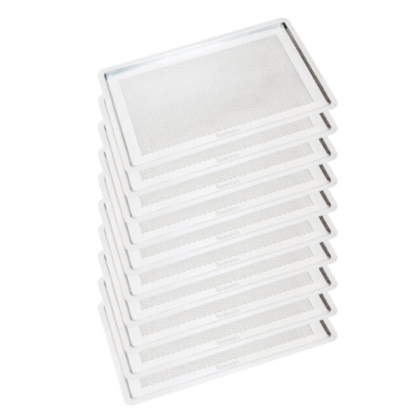 10 Assadeiras Gn Alum�nio Perfurada Estamp.53,5X32,5X1 Imeca