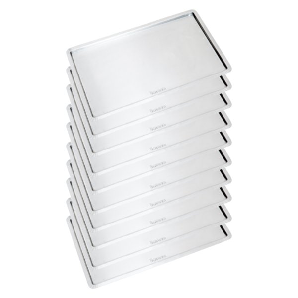 5 Assadeiras Gn Alum�nio Lisa Estampada 53,5X32,5X1 Imeca