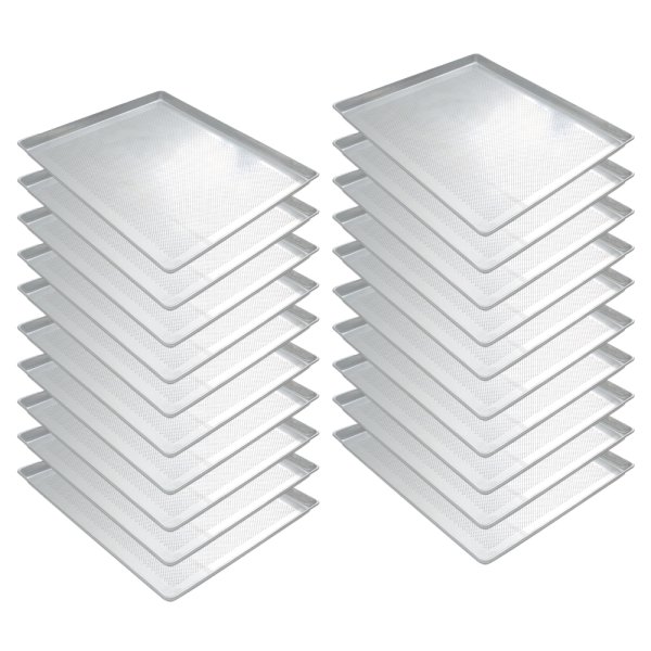 10 Assadeiras Alum�nio Perfurada 58x70x3,5cm 0,8mm Imeca