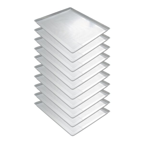 10 Assadeiras Alum�nio Perfurada 58x70x3,5cm 0,8mm Imeca