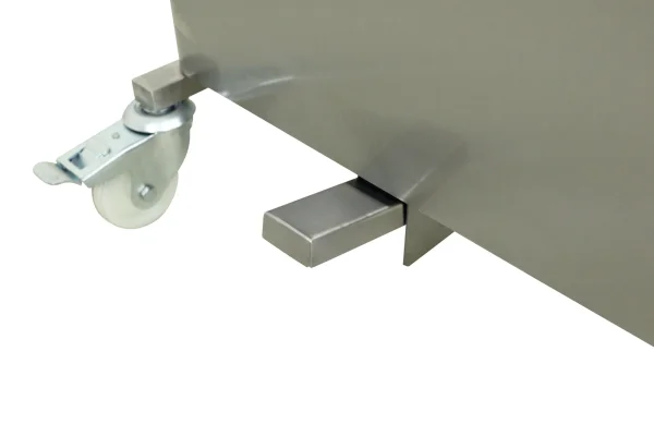 Lixeira Aço Inox 430 - 75 Litros Com Rodas Cantos Redondos