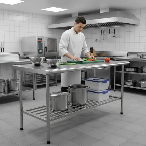 Mesa A�o Inox 430 Desmont�vel 1,50X0,70 Multiuso Imeca