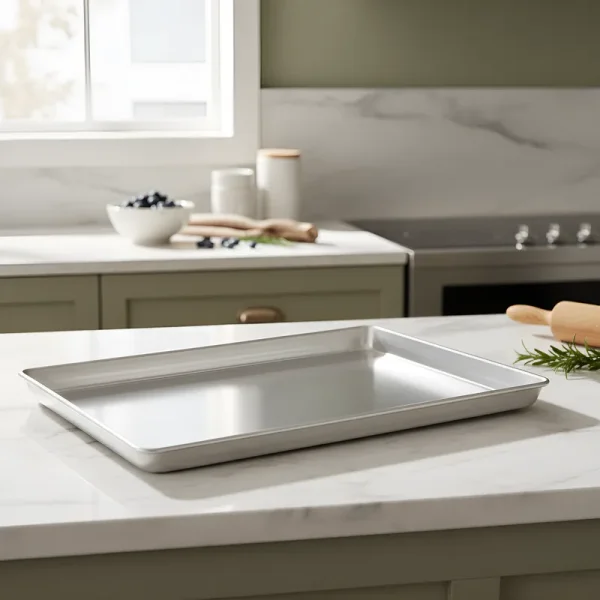 10 Assadeiras Alum�nio Lisa Estampada 62X36X3,5 Imeca