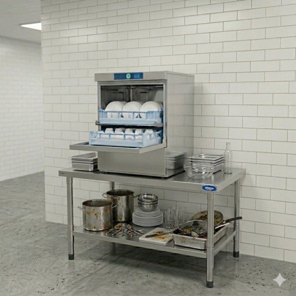 Mesa inox 90 x 60 cm Prateleira Inferior Lisa Imeca