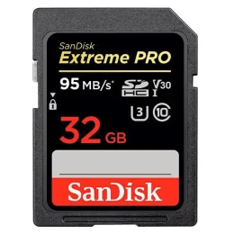 Cartão de Memória SD de 32GB SanDisk Extreme PRO SDSDXXG-032G-GN4IN - Preto