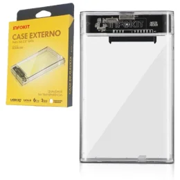 Case Transparente para HD e SSD Sata 2.5