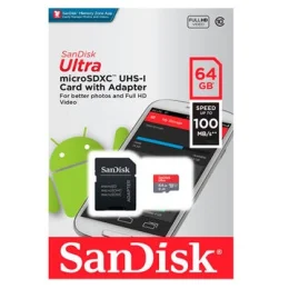Carto SanDisk MicroSD Ultra microSDHC/microSDXC UHS-I 64GB - SDSQUNR-064G-GN3MA 100Mb/s