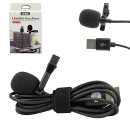 Microfone De Lapela Entrada USB JH-044