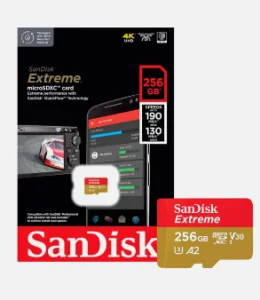 Carto de Memria Micro SD Sandisk Extreme 256GB - (SDSQXAV-256G-GN6MA)