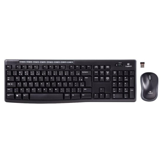 Teclado E Mouse Logitech Mk270 Sem Fio Multim�dia Preto Abnt2