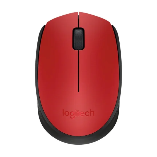 Mouse sem fio Logitech M170 com Design Ambidestro Compacto, Conexo USB e Pilha Inclusa, Vermelho - 910-004941