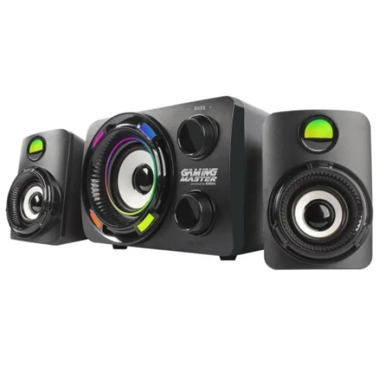 Caixa de som Subwoofer Gamer K-Mex 9.9W LED Multicolor - SS-9800