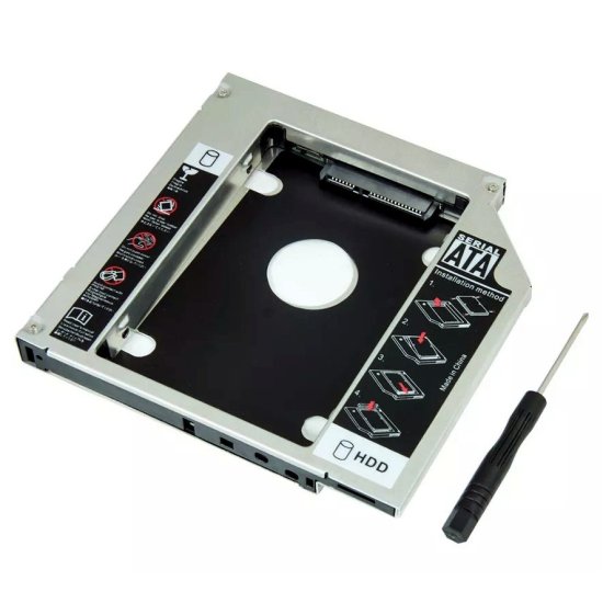 Adaptador Dvd Para Hd Ou Ssd Notebook Drive Caddy 9,5mm Slim