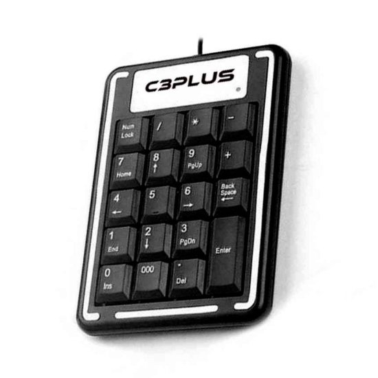 Teclado N�merico C3Plus, USB, Preto - KN-11BK
