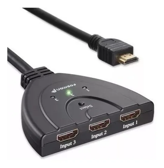 Hub Switch HDMI 3 Entrada e 1 Sada Com Cabo