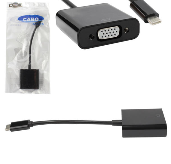 Conversor TYPE-C Para VGA F�mea 15 Cent�metros DEX AD-701C AD-701C DEX