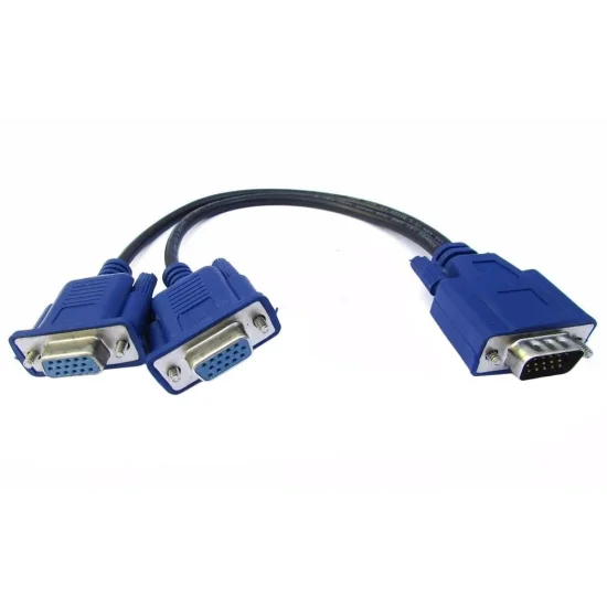 Cabo Vga Y Db15m X 2db15f Com 20cm