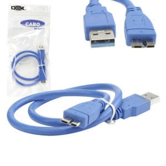 Cabo USB 3.0 Am Micro Para HD Externo E Derivados 0,50 cent�metros SA-05 DEX