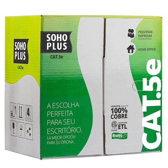 Cabo LAN Furukawa CAT 5E CMX Azul Soho Plus 305m