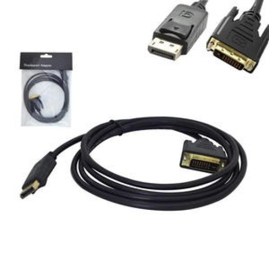 Cabo DisplayPort Para Dvi Macho 24+1 1.80 Metros DISPLAYPORT GENERICO