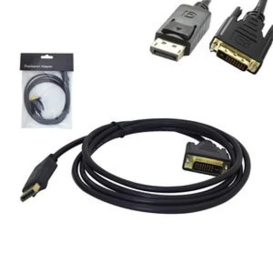 Cabo DisplayPort Para Dvi Macho 24+1 1.80 Metros DISPLAYPORT GENERICO
