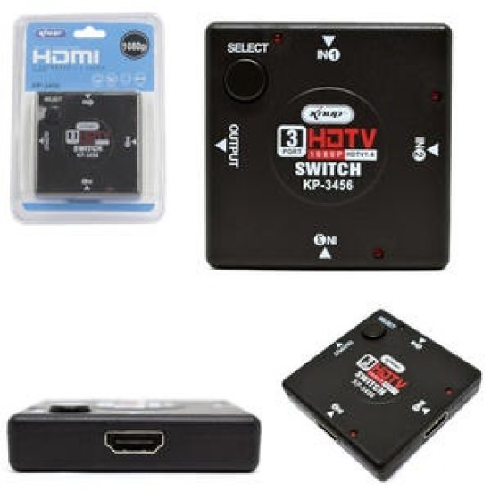 Adaptador HDMI 3 Portas KNUP - KP-3456