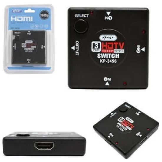 Adaptador HDMI 3 Portas KNUP - KP-3456